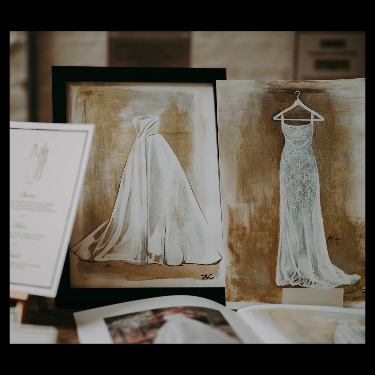 BRIDAL DRESS PAINTINGS